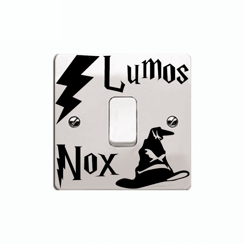

Movie Switch Sticker Lumos Nox Vinyl Wall Stickers for Kids Room Home Decor, Black