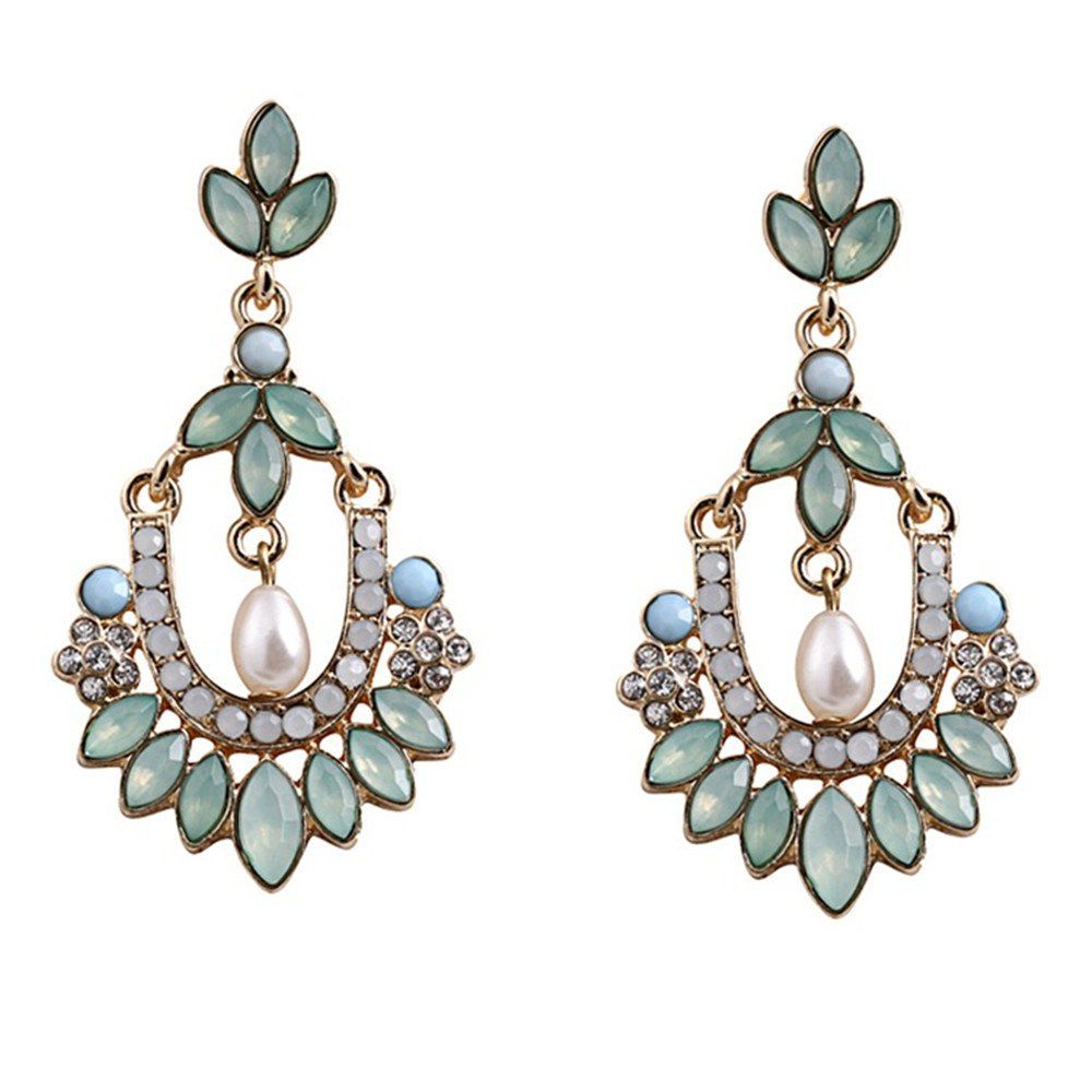 

Fashion Gem Diamond Drop Flower Earrings, Celeste