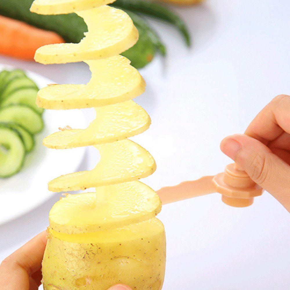

Magical Roll Knife Creative Fruit Vegetable Volume Flower Machine, Deep peach