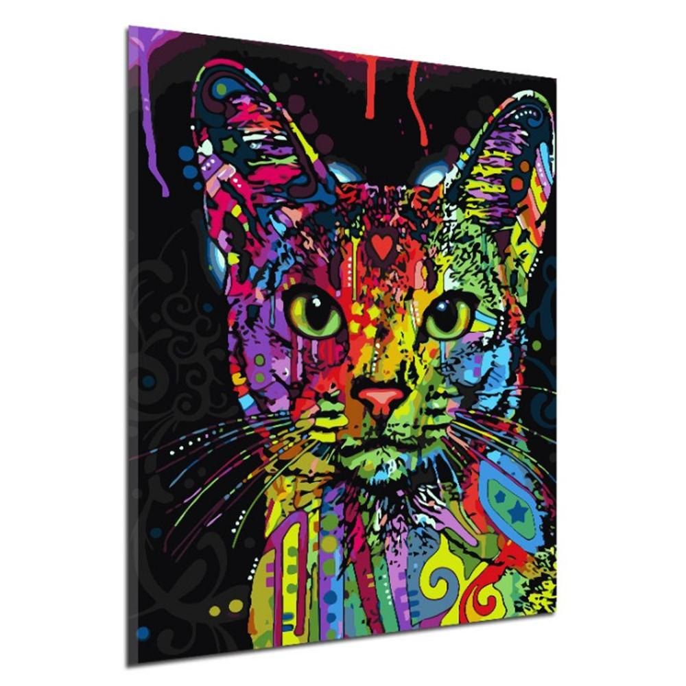 

Cat Modelling Modern Living Room Contracted Animal Drawing, Multi