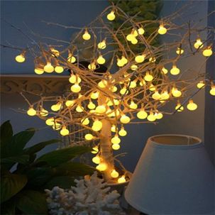40 LED Small Round Ball Warm White Decorative Lamp String