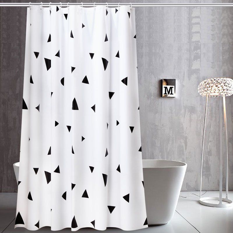 2019 Nordic Style Triangle Pattern Waterproof Shower Curtain Best Nordic Style Triangle Pattern Waterproof Shower Curtain