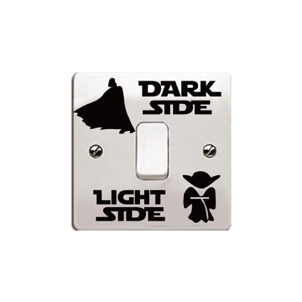 

New Dark Light Side Vinyl Switch Sticker Fashion Accessories Vinyl Decal, Black