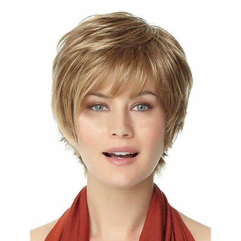 

Women Fashion Curling Short Hair High Quality Synthetic Wig, Bee yellow
