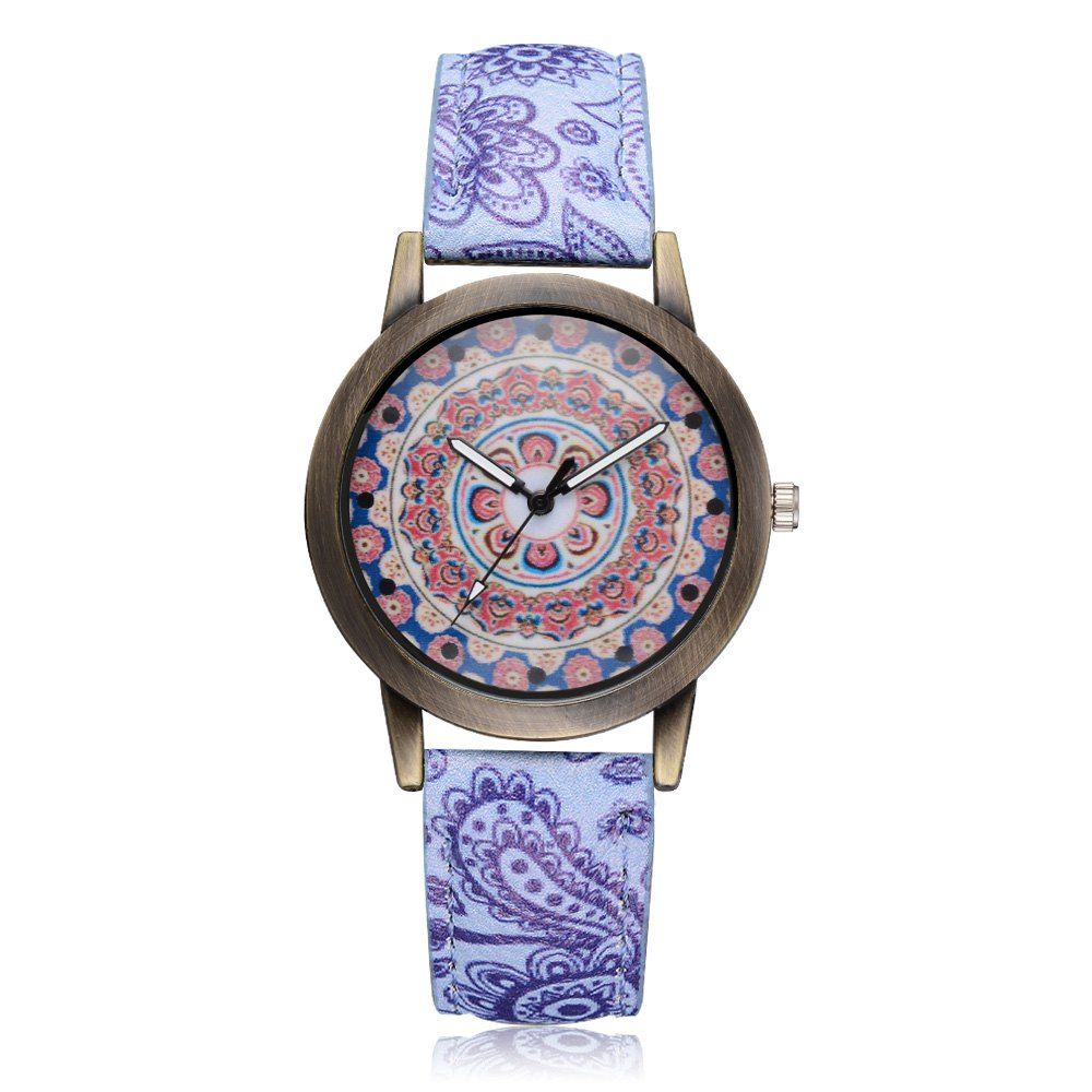 

XR2439 Women Fashion Exotic Style Analog Quartz Leather Wrist Watch, Violet