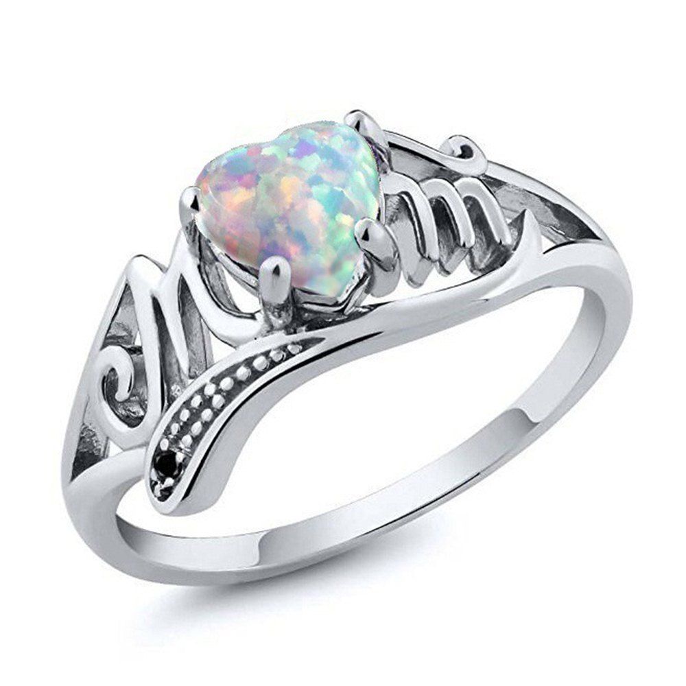 

Artificial Diamond Heart Ring, Pastel blue
