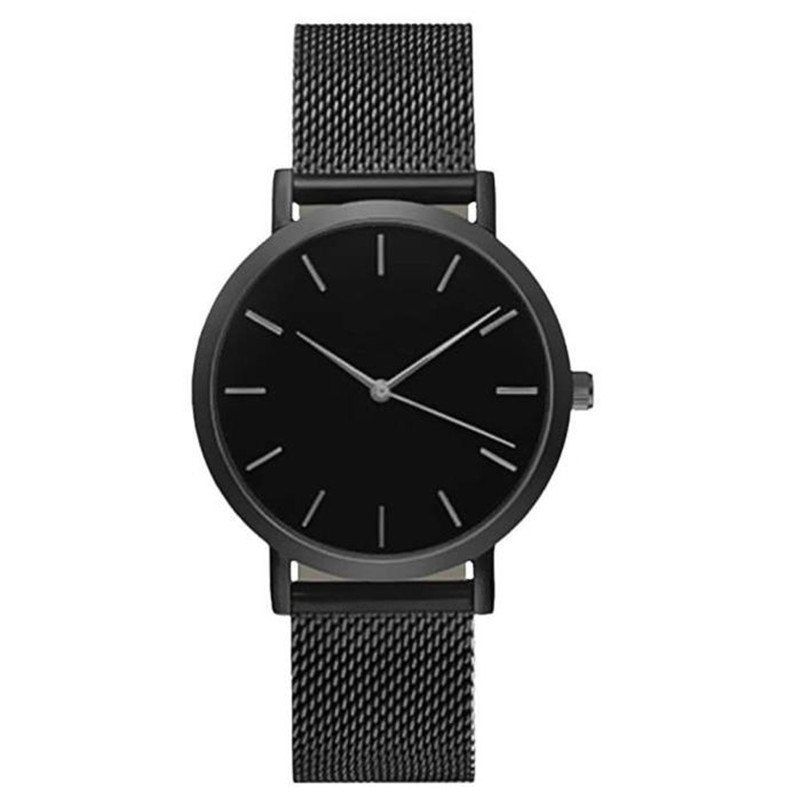 

Fashion Women Business Stainless Steel Minimalist Quartz Wrist Watch, Black