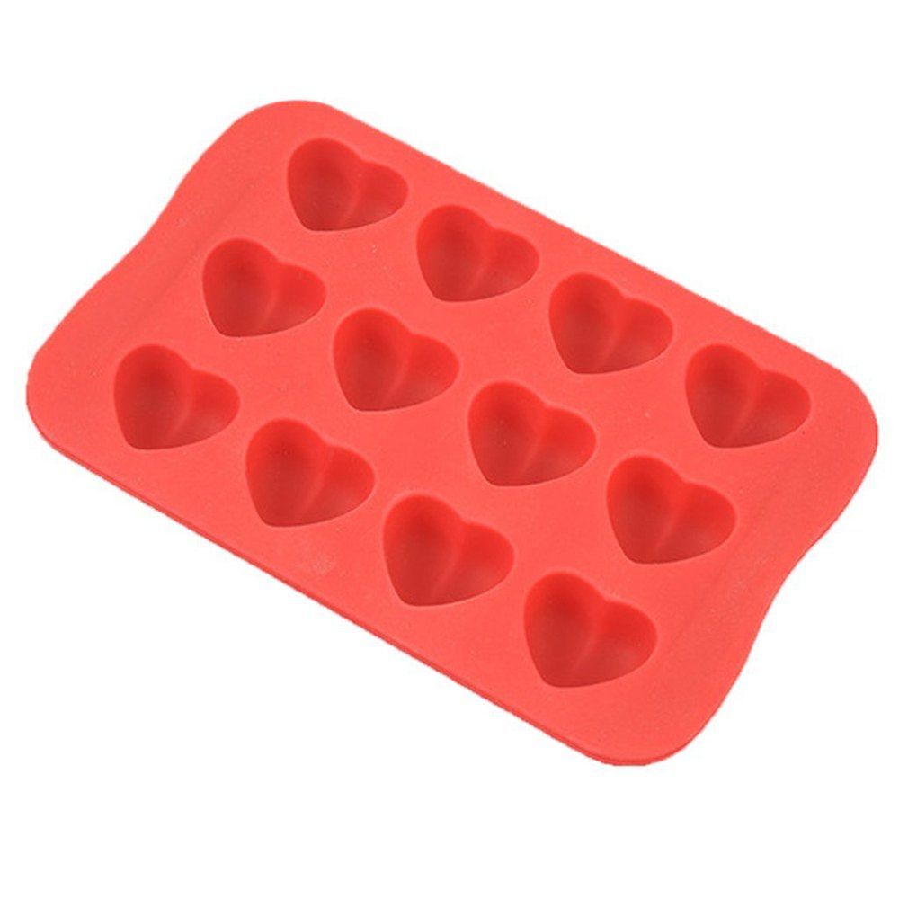 

Heart Shape Silicone Ice Cube Mold DIY Cake Jelly Chocolate Whisky Tray, Valentine red