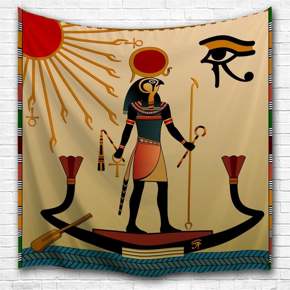 

Egyptian Sun God 3D Printing Home Wall Hanging Tapestry for Decoration, Multi-a