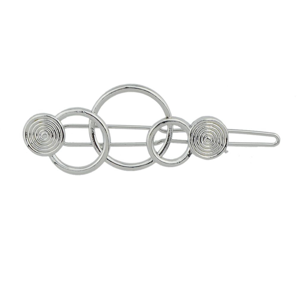 

Silver Gold-Color Geometric Circle Hairpins Hairwear