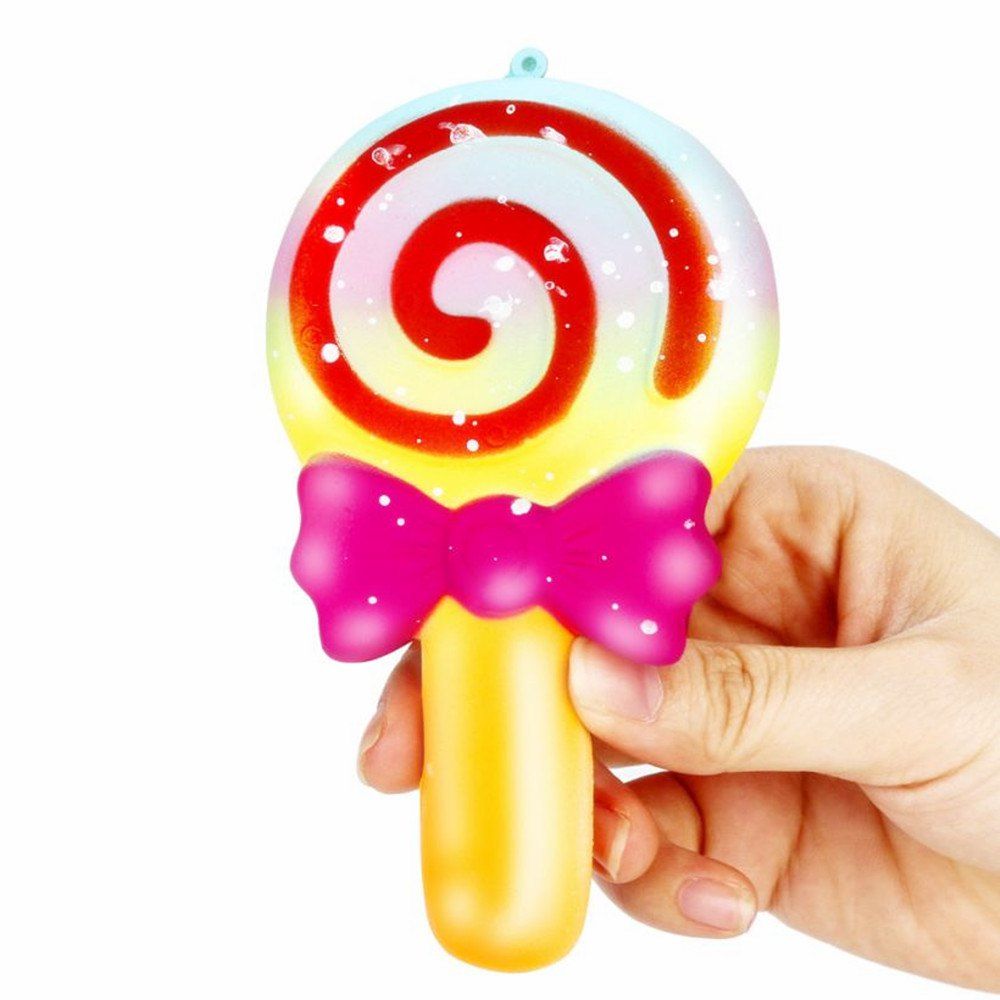 

Jumbo Squishy Rainbow Lollipop Squeeze Super Slow Rising Funny Toy, Multi