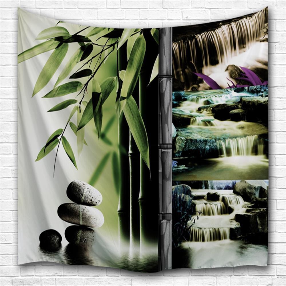 31 Off Bamboo Waterfall 3d Printing Home Wall Hanging Tapestry