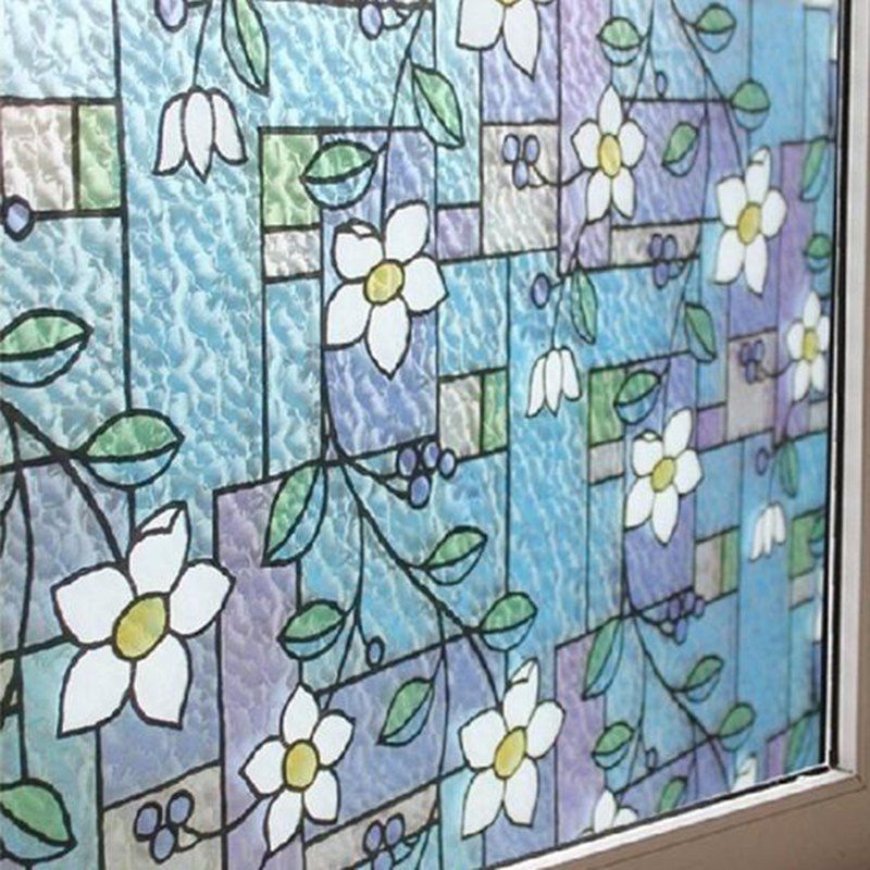 

Pervious to Light Decoration Bathroom Window Film Stickers Opaque Applique, White