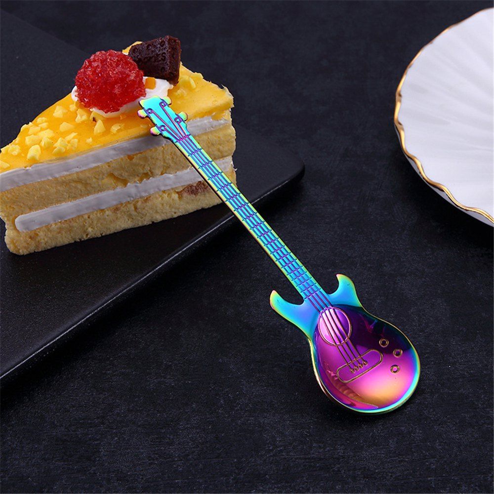 

High Quality Creative Stainless Steel Guitar Coffee Spoon, Multi-a