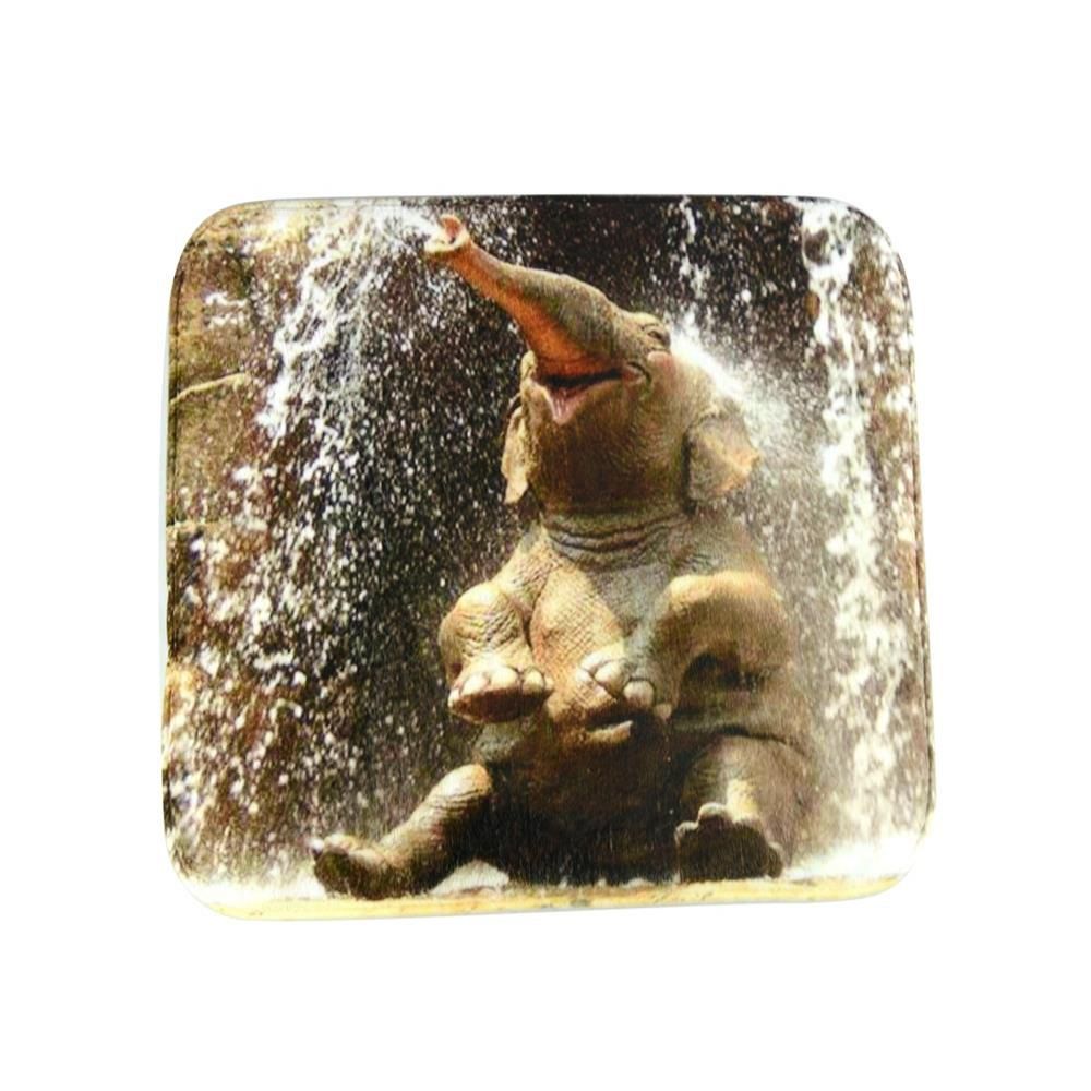 

Happy Little Elephant Super Soft Non-Slip Bath Door Mat Machine Washable, Multi-a