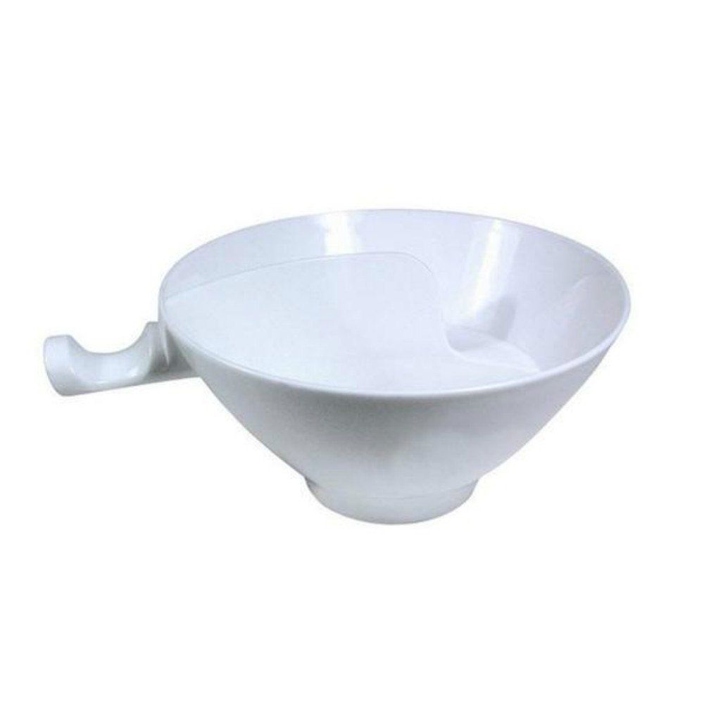 

Separate Never Soggy Cereal Snacks Bowl with Handle, White