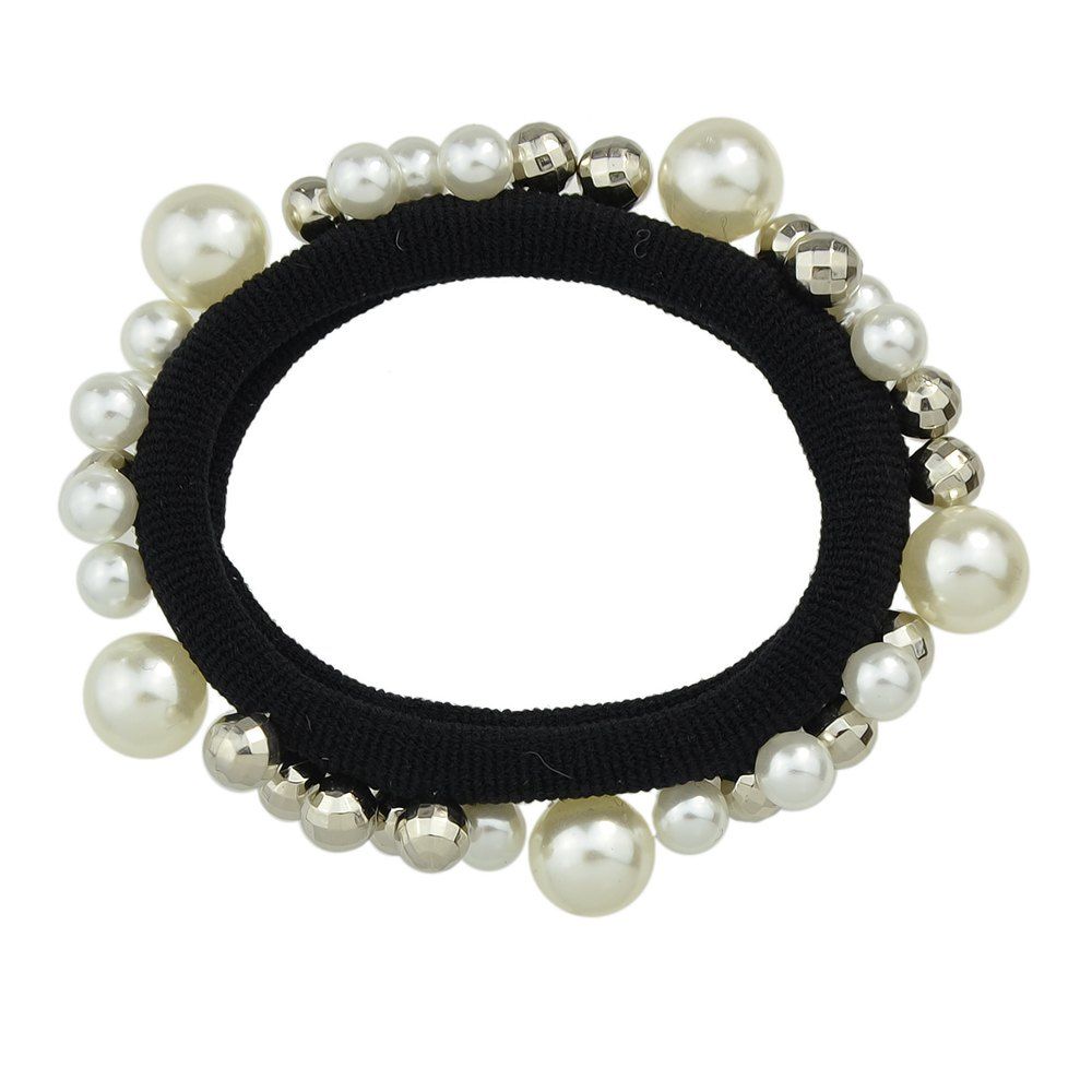 

Fashion Sweet Black Elastic Rope Hair, Silver