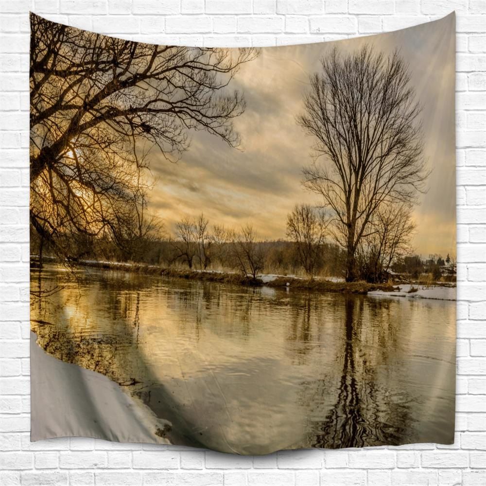 5 Off Sunset Dead Tree 3d Printing Home Wall Hanging Tapestry