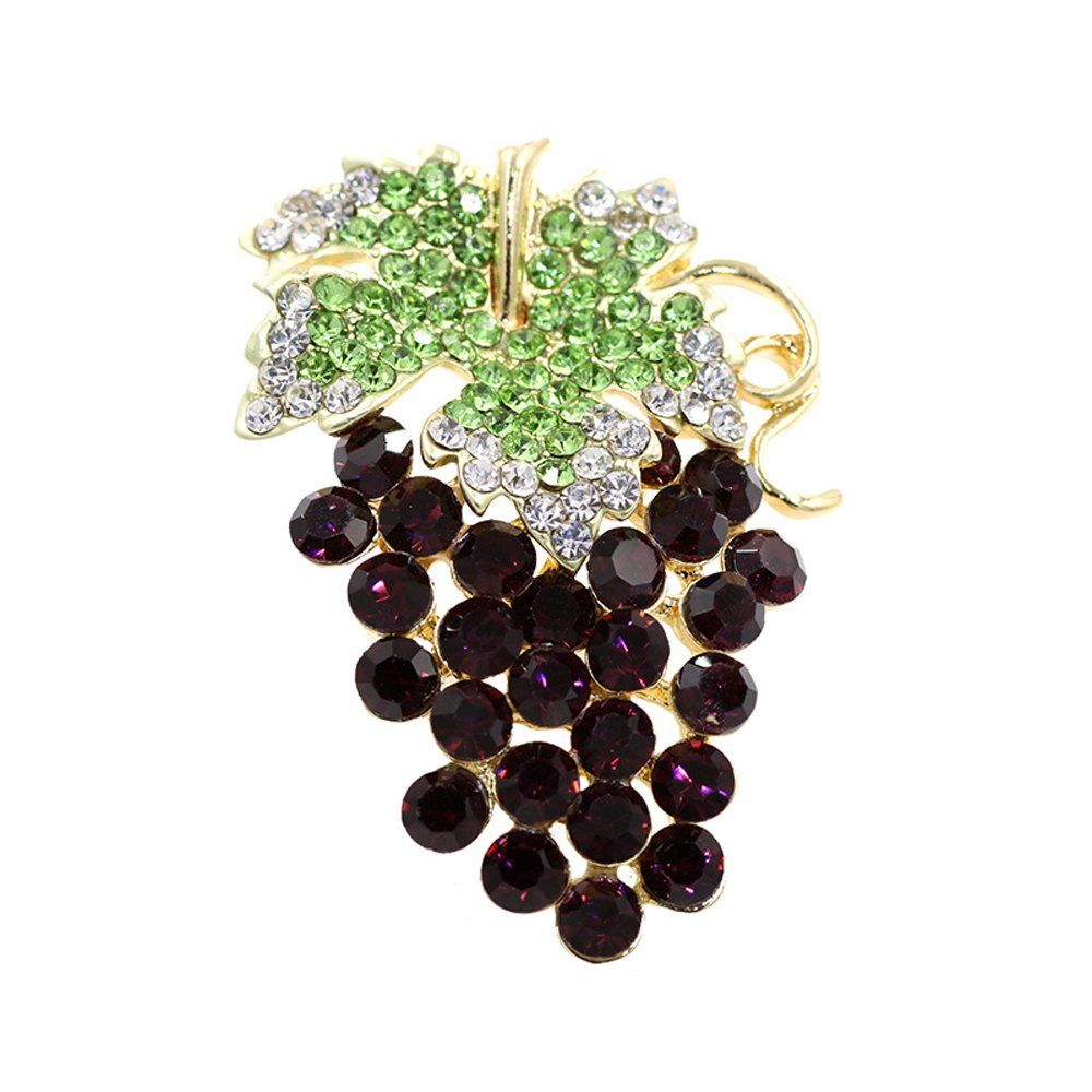 

PULATU Diamond Crystal Grape Brooch B2L3-7, Indigo