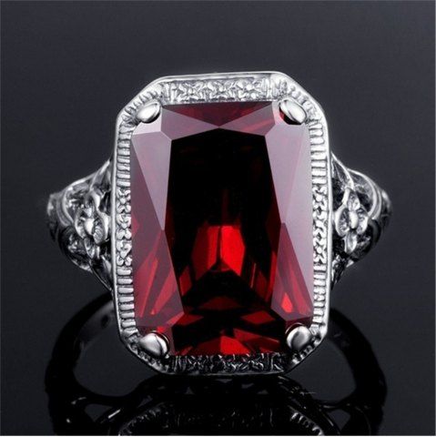 

Fashion Vintage Ruby Engagement Ring, Red