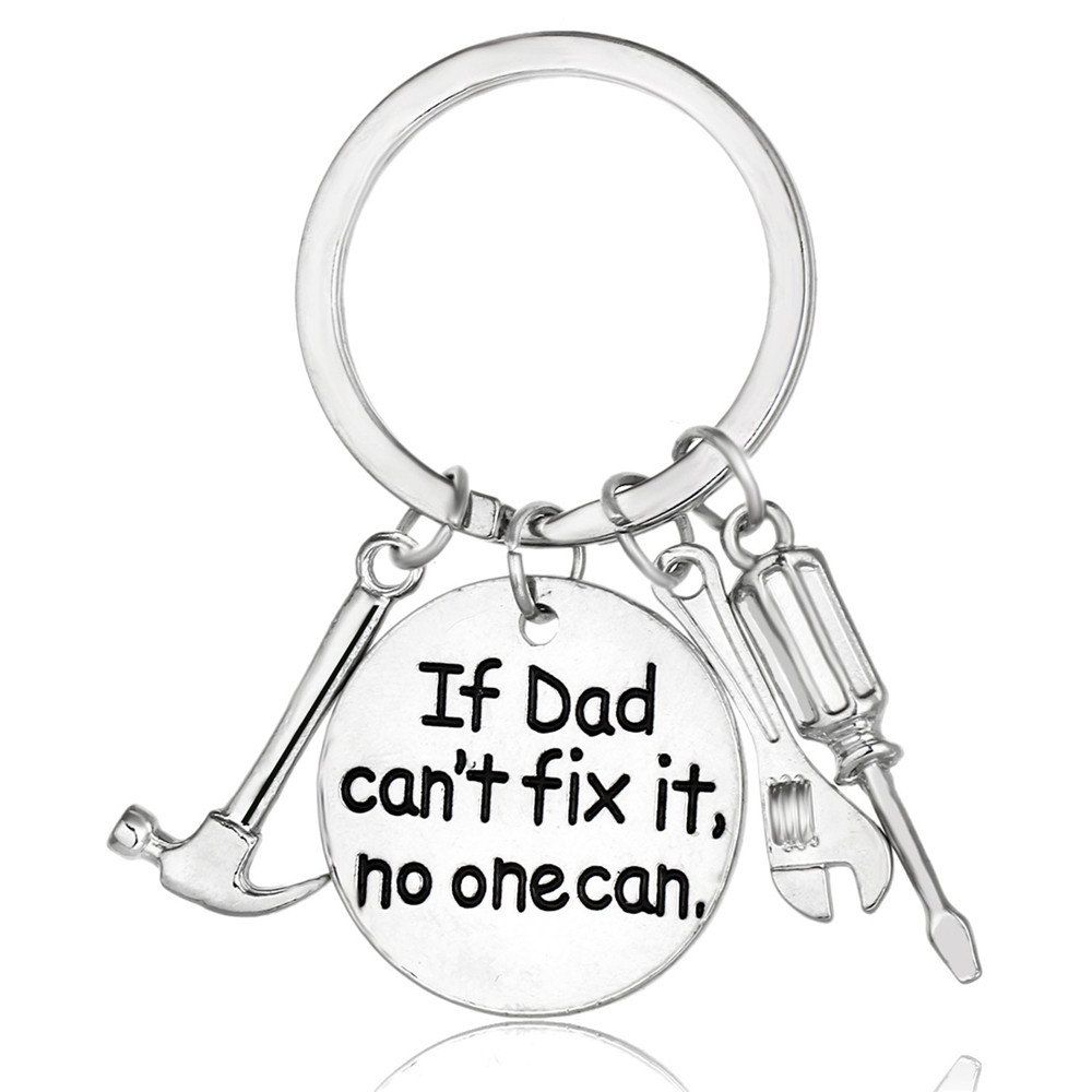 

Wrench Screwdriver Hammer Keychain Keyring Gift for Father, Silver