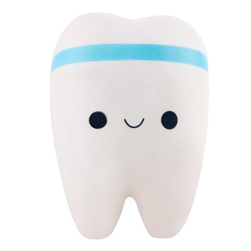 

Jumbo Squishy Adorable Teeth Soft Slow Rising, Day sky blue