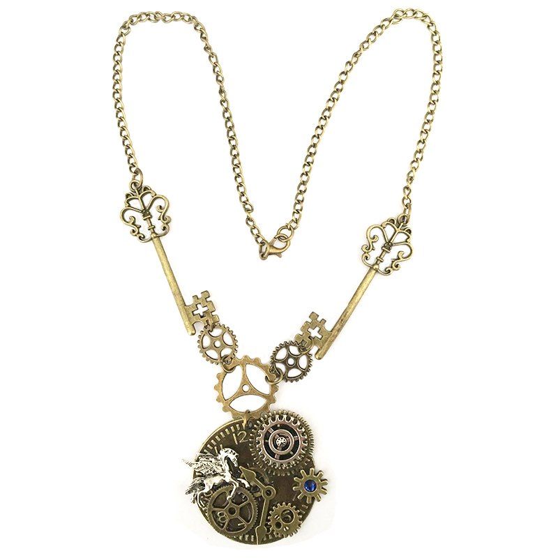 

New Tianma Gear Mechanical Accessories Steampunk Necklaces, Multi