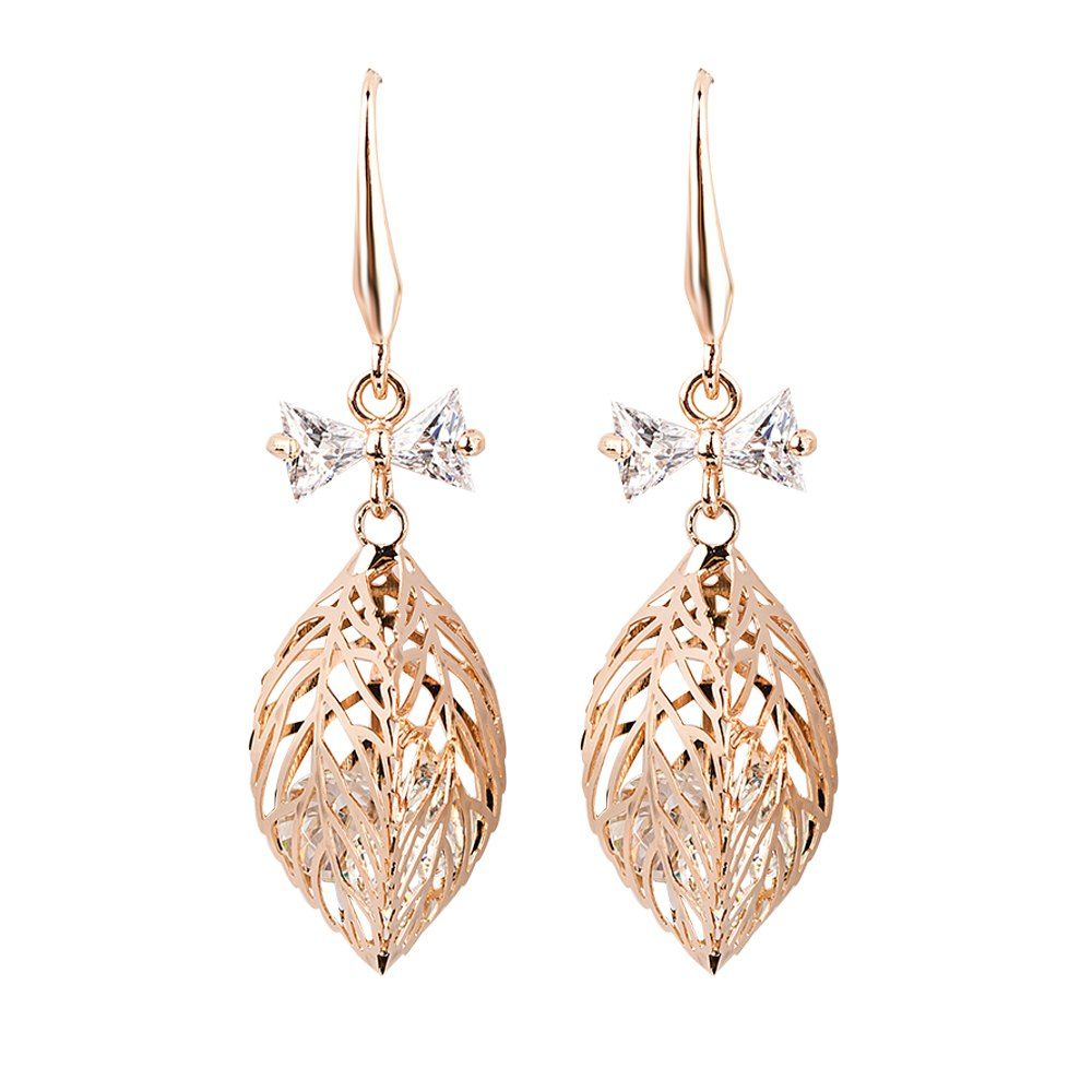 2018 New Design Vintage Fashion Leaf Earring For Women Party Wedding New Design Vintage Fashion Leaf Earring For Women Party Wedding Elegant Earrings