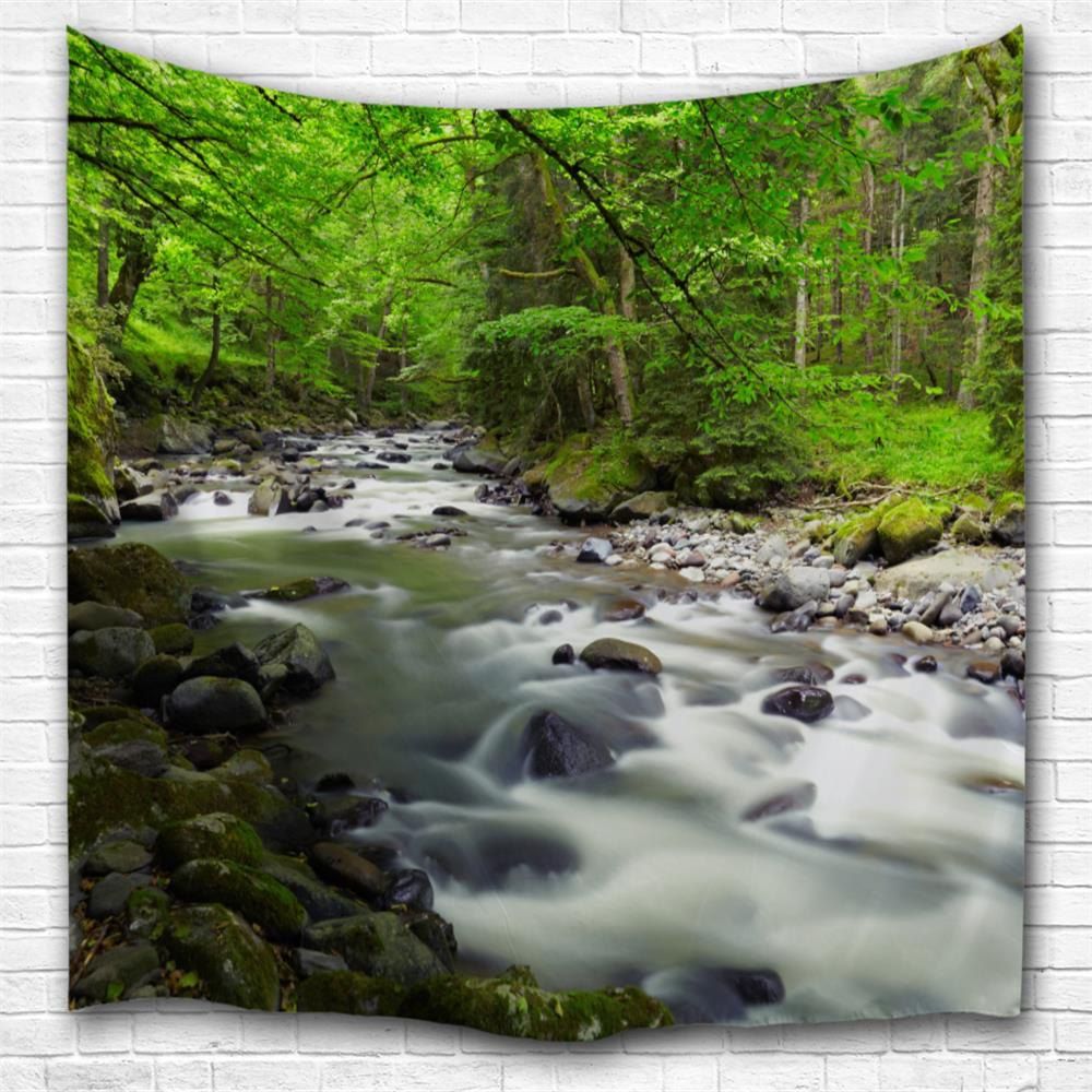

Forest Hills Creek 3D Printing Home Wall Hanging Tapestry for Decoration, Multi-a