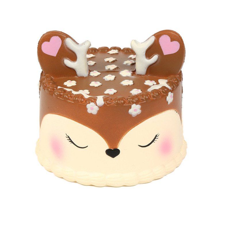 

Jumbo Squishy Slow Rising Cute Deer Cake for Kids Party Toys, Multi