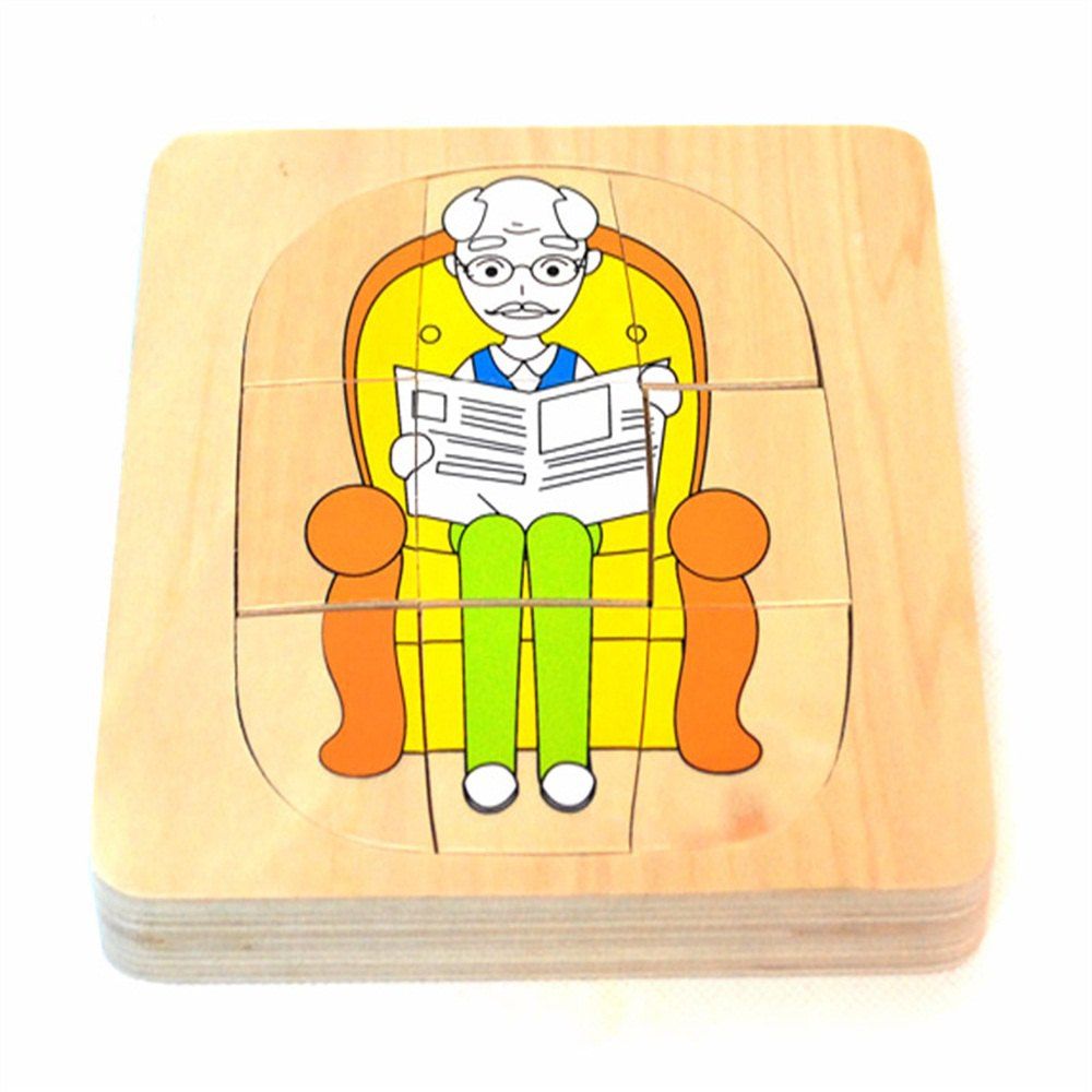 Puzzle teacher. Wooden interesting Puzzle.