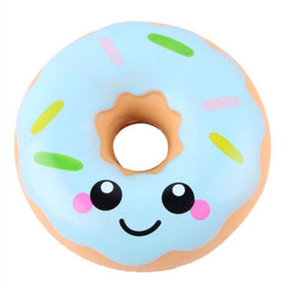 

Jumbo Squishy Slow Rebound Toy Cake Sweet Ring, Day sky blue;red;blue