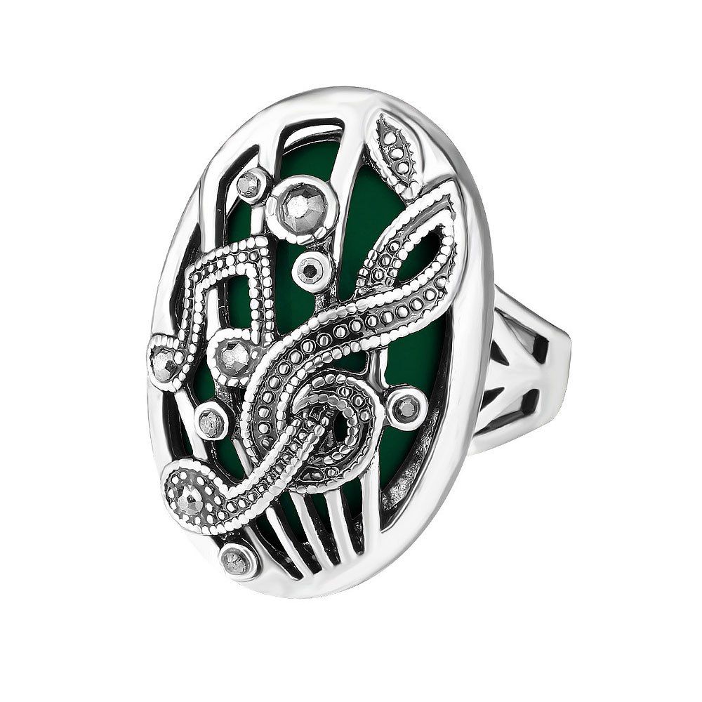 

PULATU Personality Music Notation Ring for Women, Green