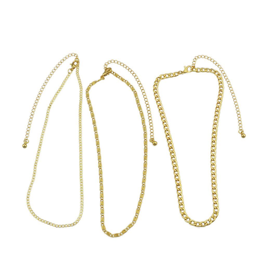 

Geometric Multi Layers Chain Boho Necklace, Gold