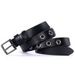 Fashion Square Buckle Hollow Leather Belt -  