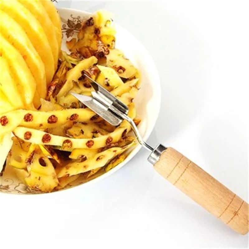 

Easy Fruit Tools Stainless Steel Pineapple Peeler, Silver