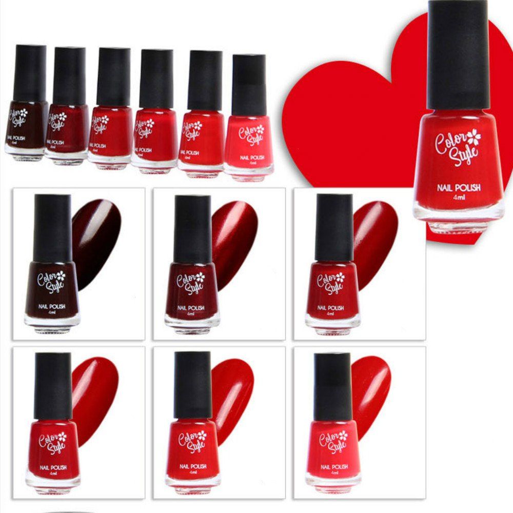 

Sexy New Color Chart Soak Off Nail Gel Polish 6pcs, Multi-f