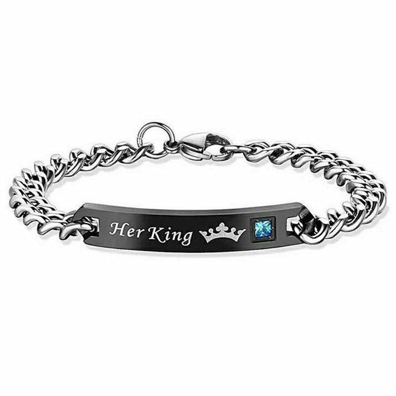

New Alphabet Lovers Bracelet Valentine's Day Fashion, Black