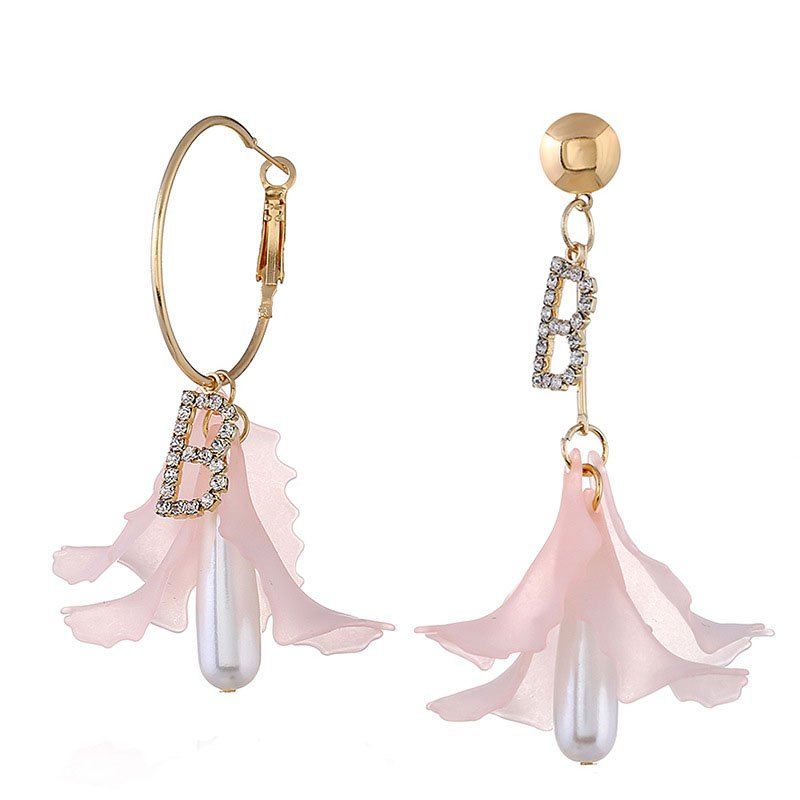 

Lovely Flower Temperament Simple Fresh Pendant Earrings, Pink