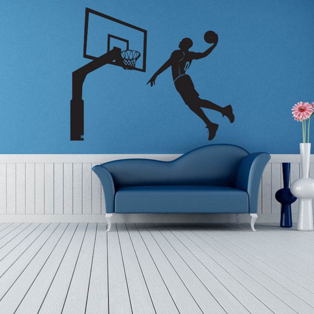 

Black Basketball Personality Creative Removable Wall Sticker