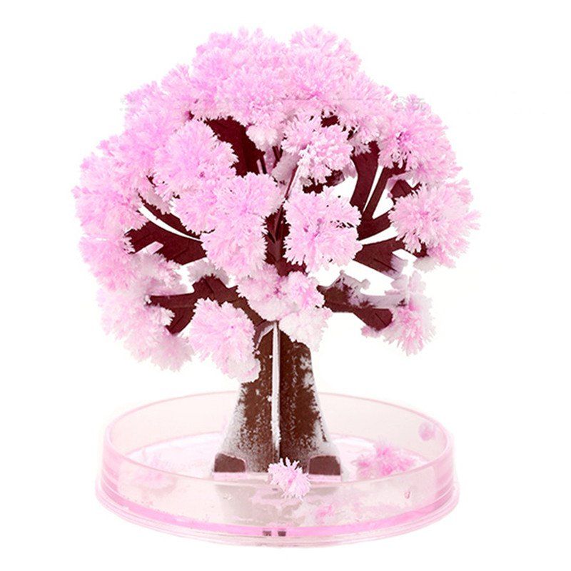 

Crystal Growing Sakura Paper Tree Cherry Novelty Toy, Pig pink