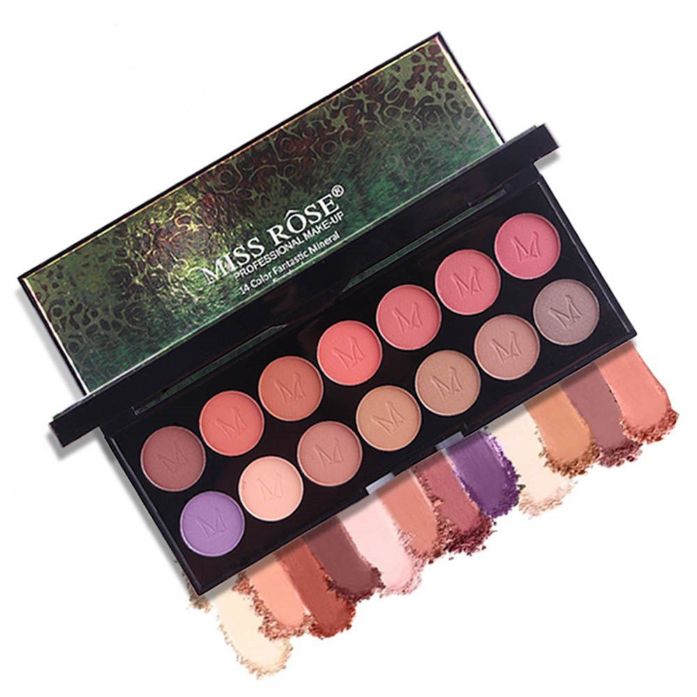 

MISS ROSE 14 Pearlescent Matte Professional Makeup Multicolor Eyeshadow, #003