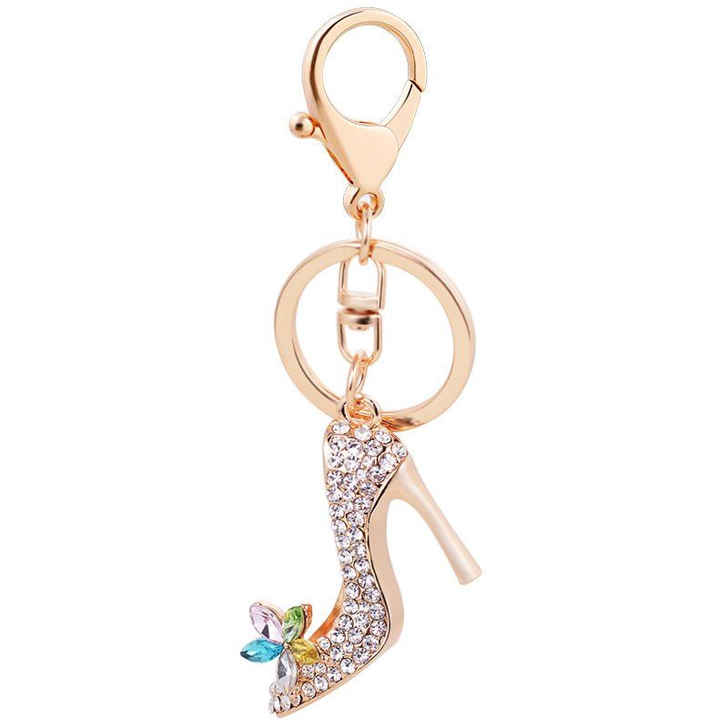 

EASYA Fashion Rhinestone High Heeled Shoe Keyring Crystal Shoes Keychains, Multi