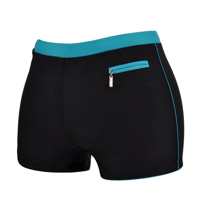 

Men's Professional Quick-Drying Boxer Swimming Trunks, Black