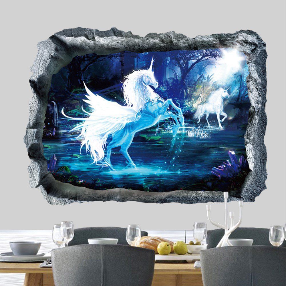 

Creative New Decoration Cartoon 3D Magic Wall Sticker, Multi-a