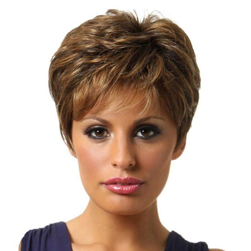 

Fluffy Gradient Ramp Short Wig, Caramel