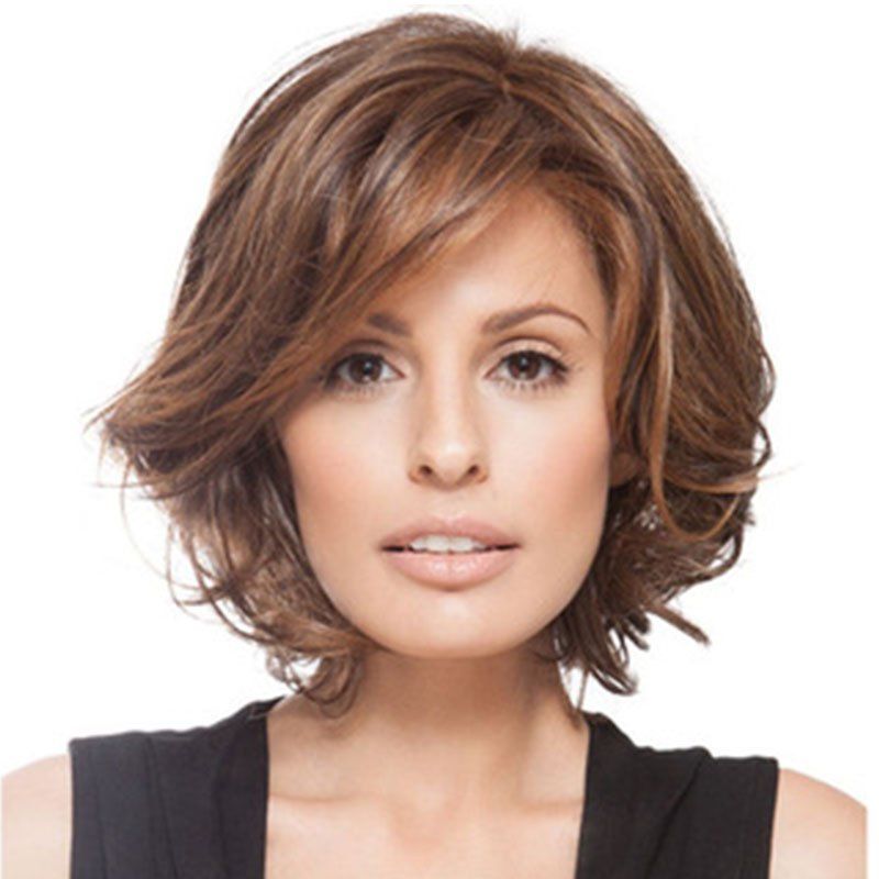 

Sexy Partial Points Short Curly Hair, Brown