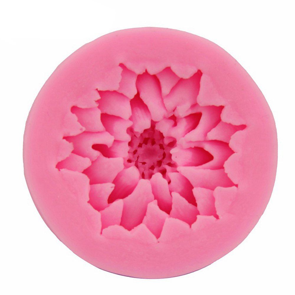 

3D Lotus Flower Fondant Cake Mold Candy Sugar Craft Cutter Baking Tool, Pink