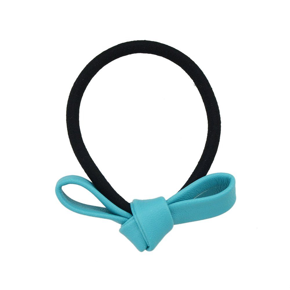

Black Elastic Rope Bowknot Shape PU Headbands, Turquoise