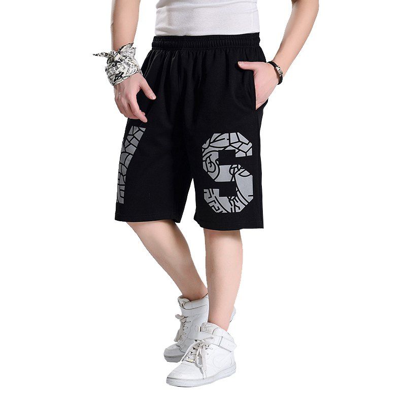 

Men's Summer Plus Size Leisure Sport Shorts, Black
